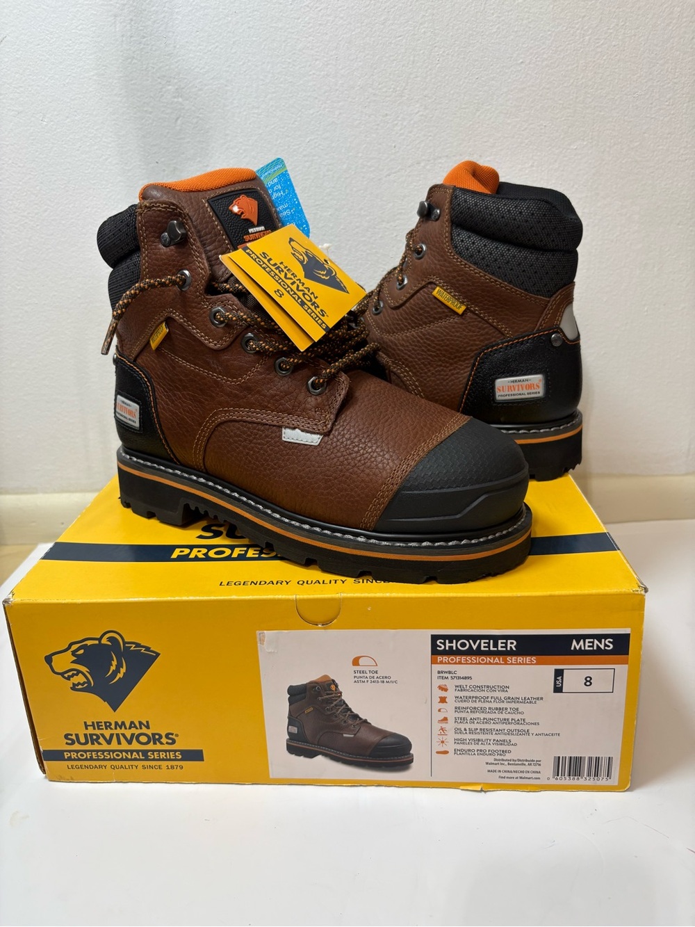 Herman Survivors Men's Brown Work Boots - Shoveler Series